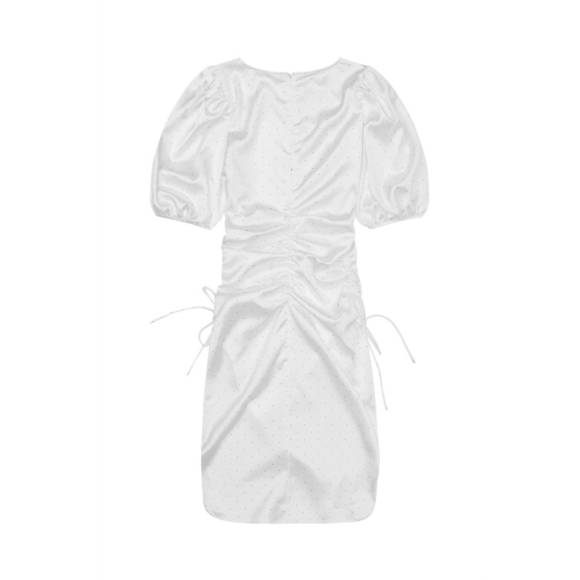 NEW DESIGNERS REMIX girl's lisbon dress in creme/black dots - Picture 2 of 2